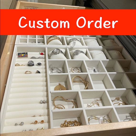 Stocked Customized Jewelry Organizer Trays, Closet Drawer Inserts, Jewelry  Storage, Jewelry Box, Sunglasses Organizer, Earrings Holder 
