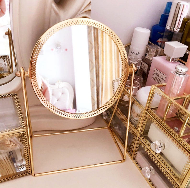 Makeup Mirror Makeup Tray Makeup Vanity Mirror Decorative Etsy