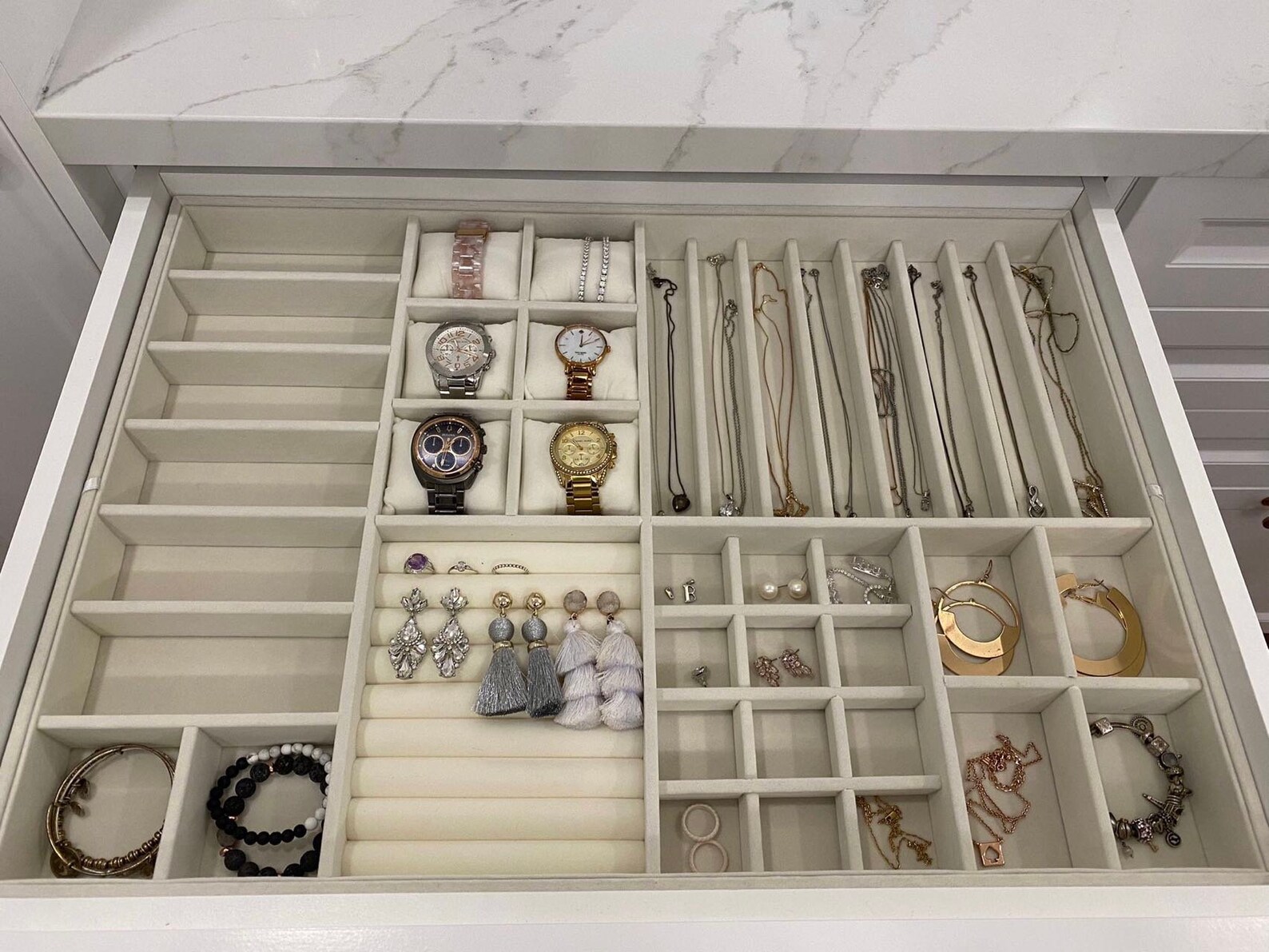Customize Jewelry Organizer Trays Drawer Inserts Felt Etsy
