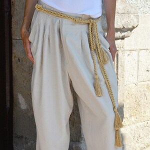 Rope, Belt, Gold Belt, Long Sand Cotton Braided Rope With  display picture 1