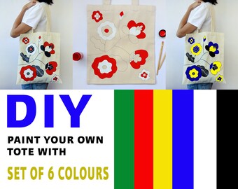 DIY kit for women, drawing set, bag painting kit, gift for woman, christmas gift for daughter, thanksgiving gift for her, personalized gift