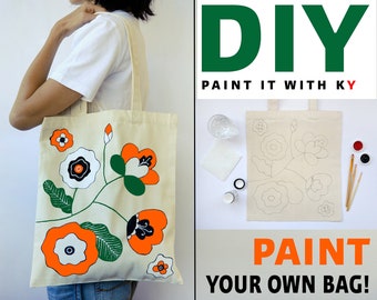 DIY kit for women, drawing set, bag painting kit, gift for woman, christmas gift for daughter, thanksgiving gift for her, personalized gift