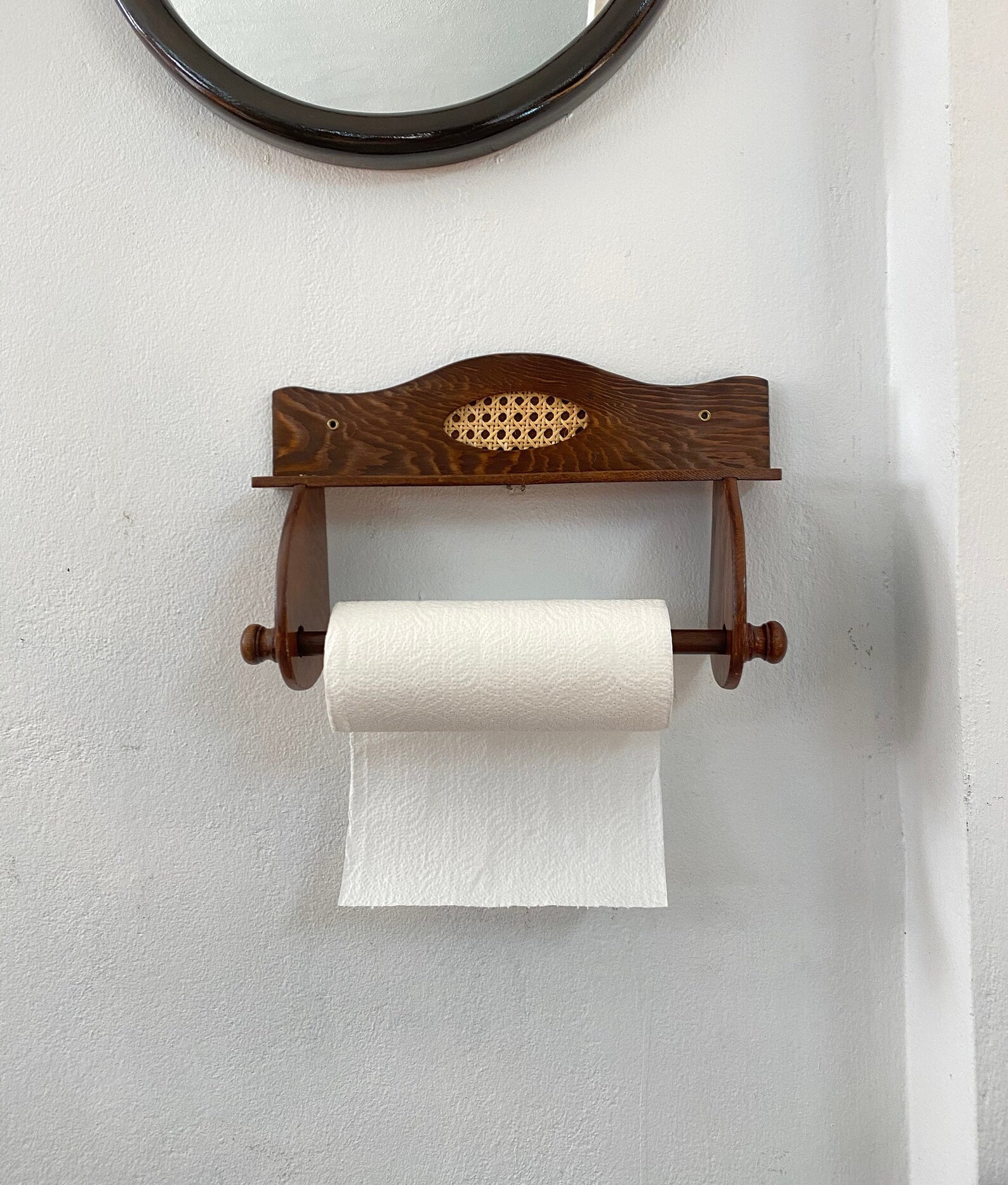 Wooden paper towel holder Etsy