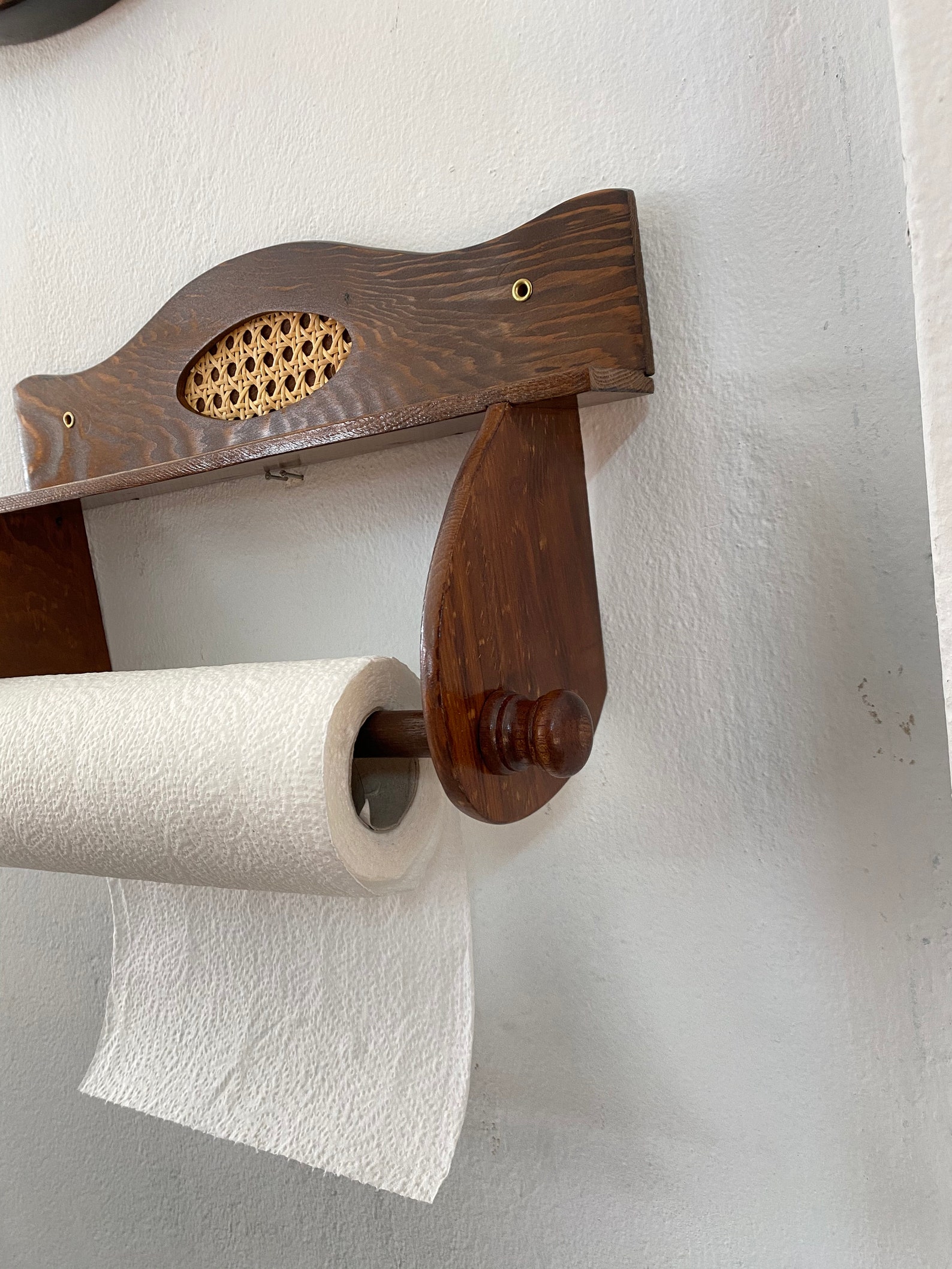 Wooden paper towel holder Etsy