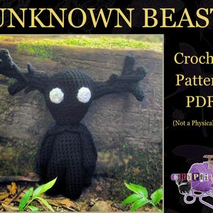 Modèle au crochet Amigurumi inspiré d&#39;une bête inconnue sur le mur du jardin (Modèle PDF)