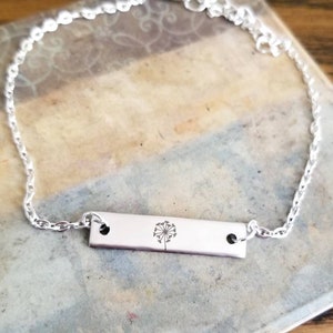 Silver Dandelion Anklet, Dandelion Puff, Dandelion Seed,   Wish, Gifts for Her, Dandelion Ankle Bracelet, Women&#39;s Jewelry Dandelion Jewelry