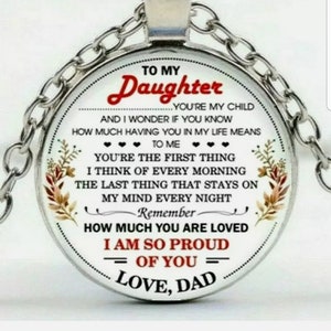 Daughter Necklace from Dad, Daughter Gift from Dad, Daddys Girl, Daughter Pendant, Father Daughter Jewelry, Daughter Birthday Gift from Dad