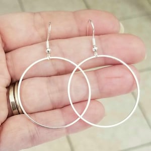 Sterling Silver Hoop Earrings, Hoop Earrings, Silver Hoop Earrings, Dangle Earrings, Silver Hoops, Dangle Hoop Earrings, Silver Earrings