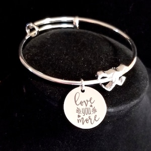Love You More Bracelet, Infinity Heart Bracelet, Adjustable Bracelet, Love, Gift for Wife, Gift for Daughter, Gift for Mom, Gift for Friend