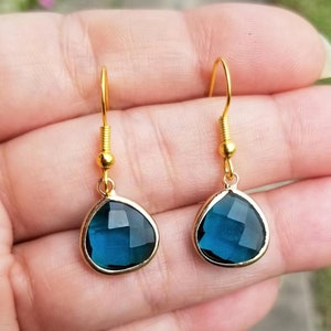 London Blue Topaz Earrings, 14k Gold Blue Topaz Earrings, Blue Topaz Dangle Earrings, Blue Topaz Jewelry, December Birthstone Earrings