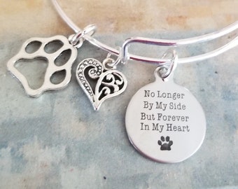 Silver Pet Memorial Bracelet, Pet Loss Charm Bracelet, Rainbow Bridge Gift, Pet Memorial Gift, Dog Loss Jewelry, Dog Keepsake Gift, Pets