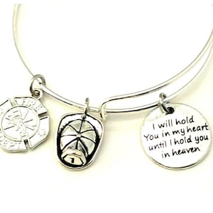 FIREFIGHTER Memorial Bracelet, Personalized with Birthstone, Firefighter Loss, Firefighter in Memory Gift, Firefighters Memorial Jewelry