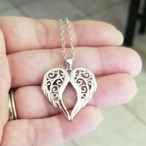 Angel Wings Necklace, Guardian Angel Necklace, Angel Wings Pendant, Gifts for Her, Angels, Memorial Necklace, In Memory, Memorial Gift