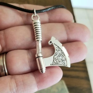 Mens Axe Necklace, Viking Axe Pendant, Silver Necklace, Tribal, Warrior, Norse, Hatchet, Mens Necklace, Mens Jewelry, Axe Jewelry, Tomahawk