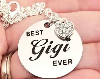 Gigi Heart Grandmother Sterling Silver Charm - With Options - Etsy