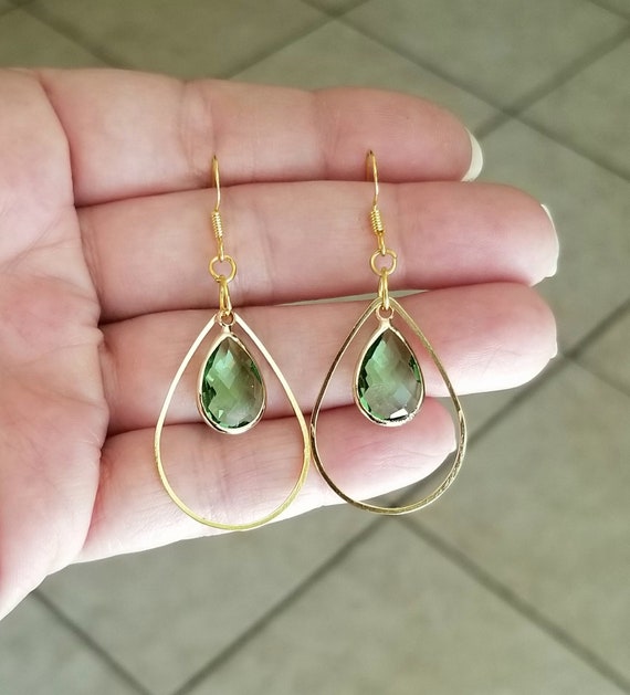 Peridot earrings etsy discount
