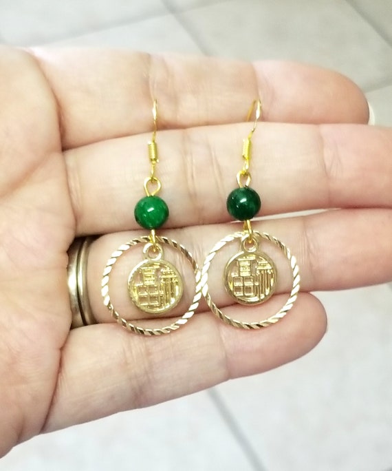 18金翡翠ネックレス、中国のシンボル、幸運、翡翠ネックレス、中国の