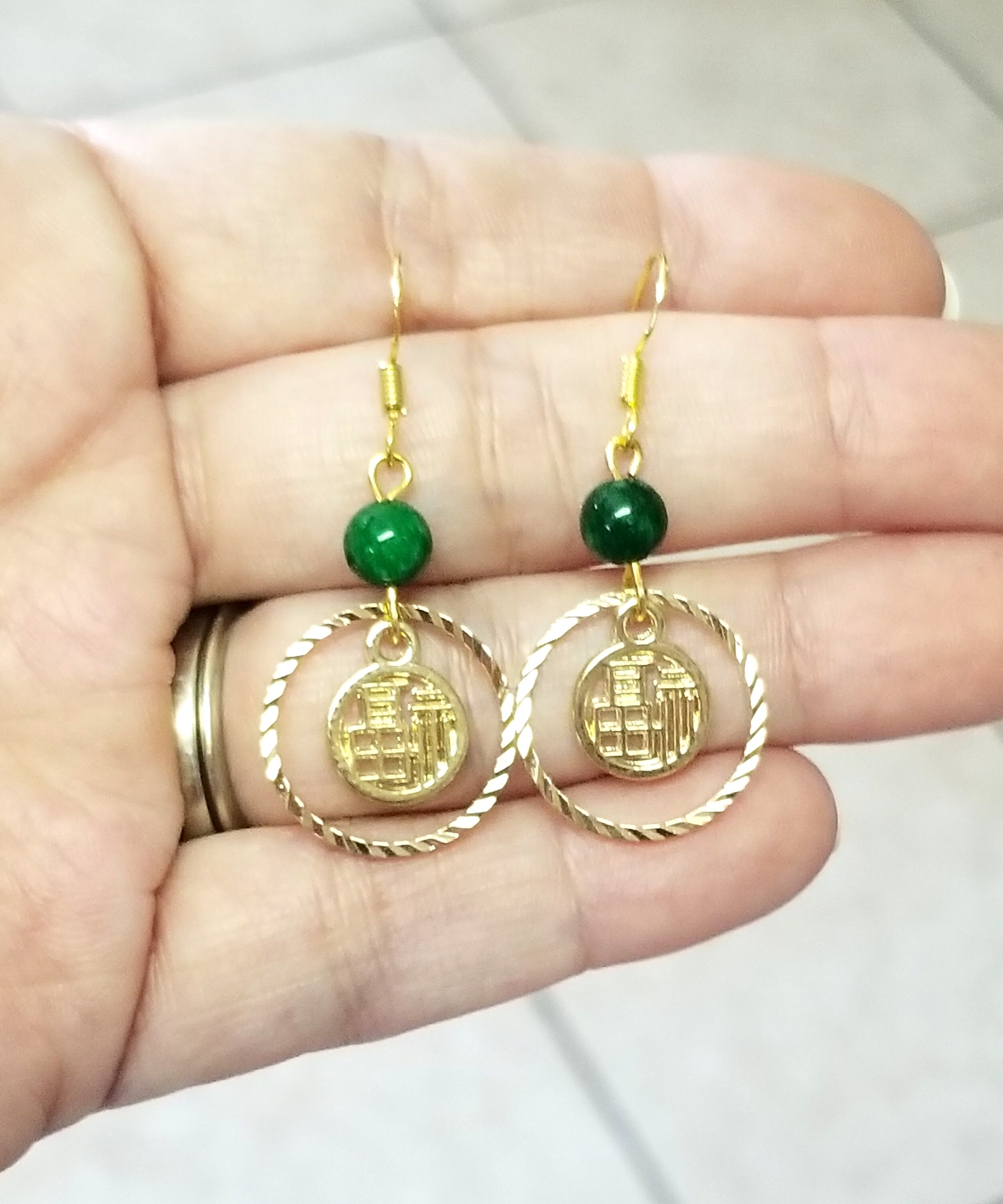 MaraK&ograve; - Collier Giada Birmana, Agata Gialla E Argento Placcato Oro