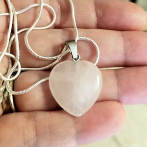 Rose quartz Lock Heart Long Necklace★送料・関税込 Rose_Quartz_Long_Chip_3__52580