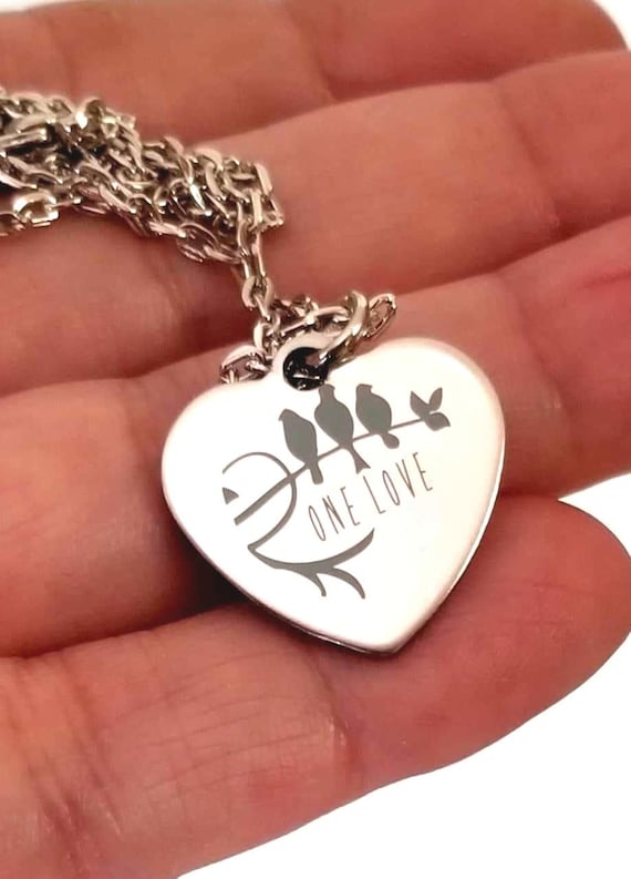 One Love Necklace One Love Pendant Necklace One Love Bracelet Rasta Bird Lover One Love Jewelry Three Little Birds Gifts for Her Etsy Canada