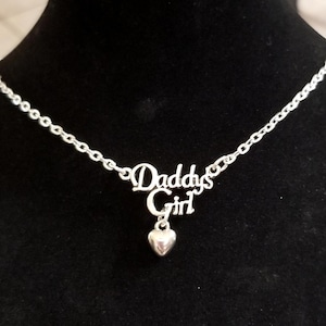 Collar de plata para niña de papá, collar para hija de papá, regalo para hija de papá, regalo para padre e hija de papá, collar con colgante para hija