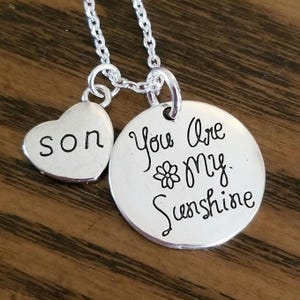 Mother Son Necklace, Son Necklace for Mom, Mom Gift from Son, Boy Mom, Mom Pendant Necklace, Mother & Son, Mom of Boys, Mom Son Gift