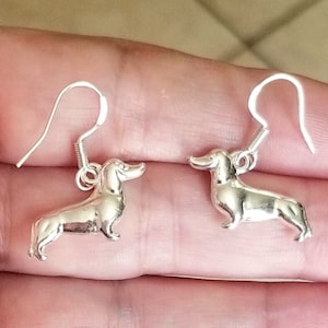 Sausage Dog Earrings, Silver Dachshund Earrings, Dachshund Earrings, Dachshund Jewelry, Dachshund Lover Gift, Wiener Dog, Dachshund Mom