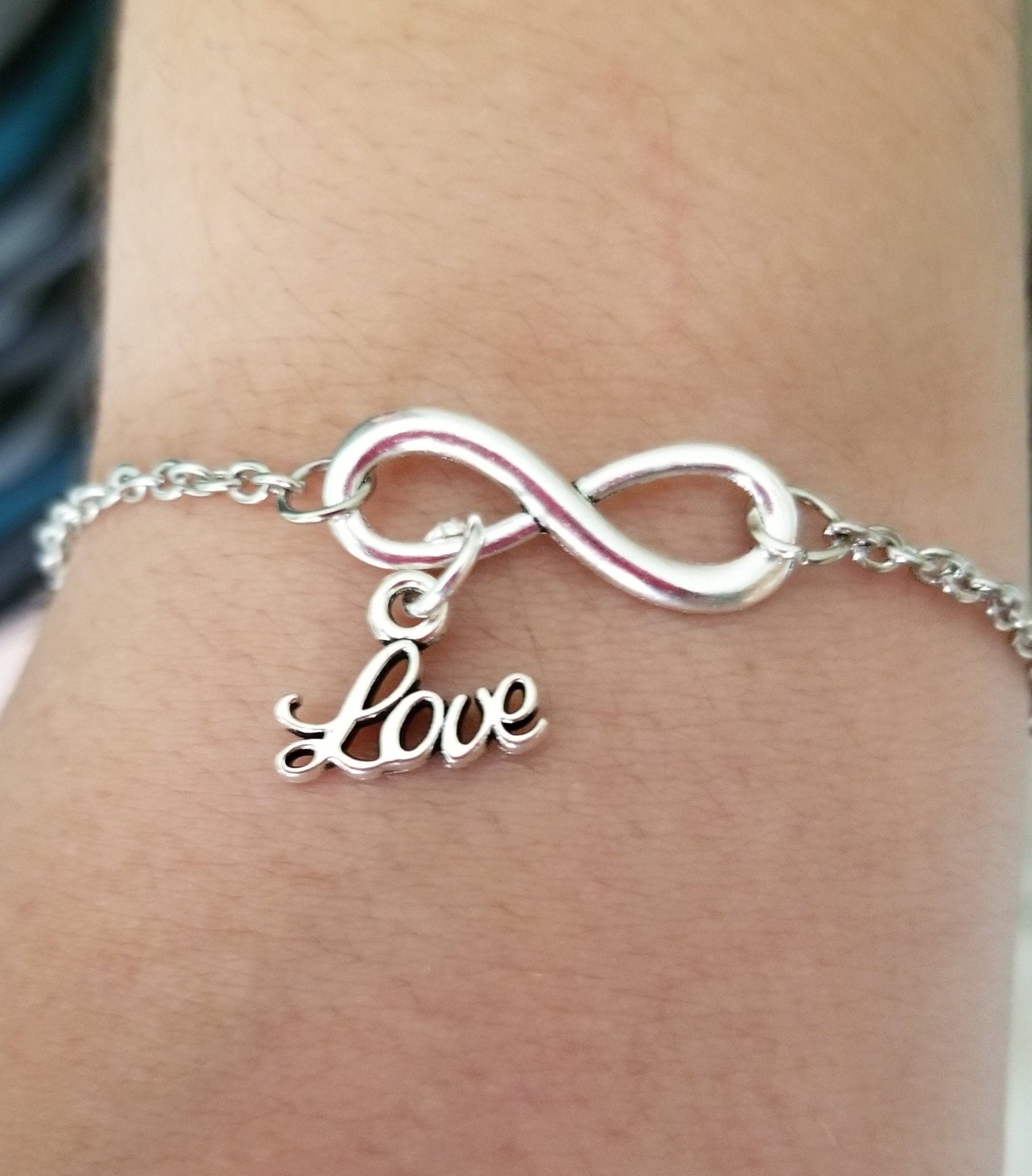 Silver Anklet Infinity Ankle Bracelet Women's Anklet Etsy