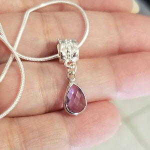 Silver Alexandrite Necklace, Sterling Silver Necklace, Alexandrite Necklace, Alexandrite Jewelry, Alexandrite Pendant, June Birthstone