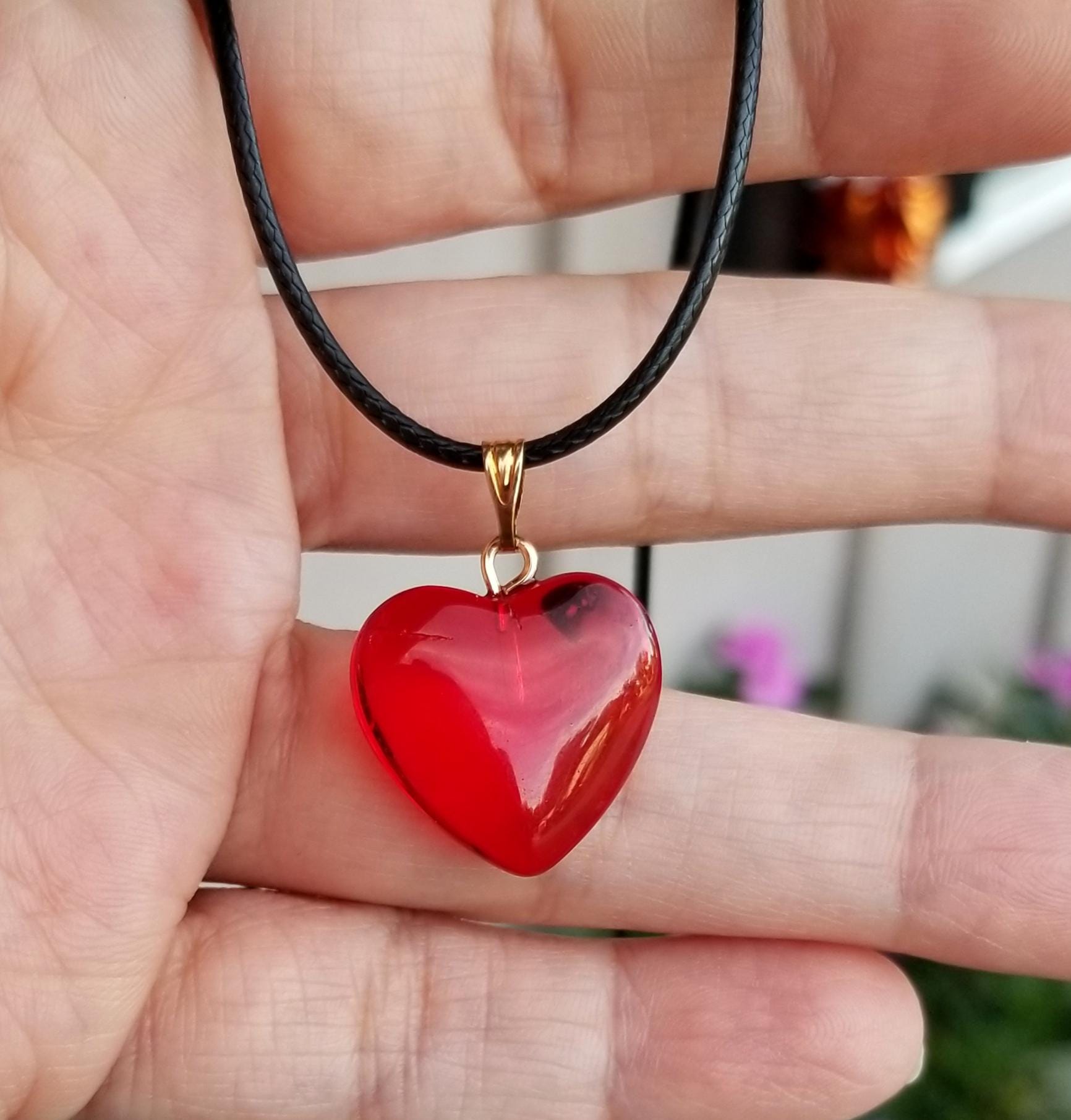 Collana cuore rosso - Gioielli - Collane - di Lucreations | su