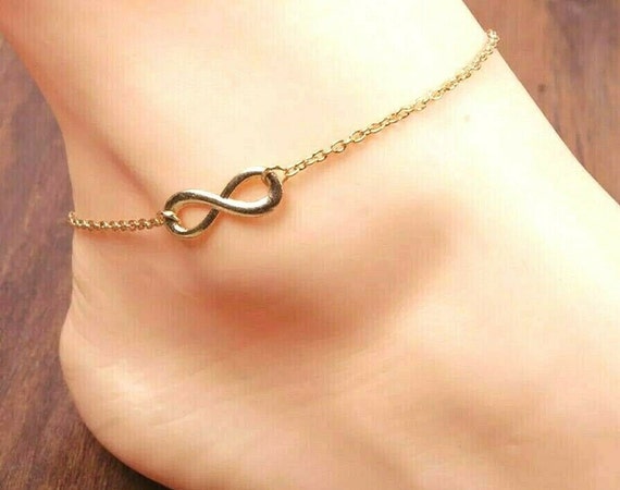 Gold Ankle Bracelet Gold Infinity Anklet Infinity Jewelry