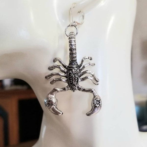 Mens Scorpion Earring, Large Scorpion Earring, Mens Earring, Dangle, Biker, Scorpions, Scorpion Jewelry, Mens Jewelry, Earrings for Men