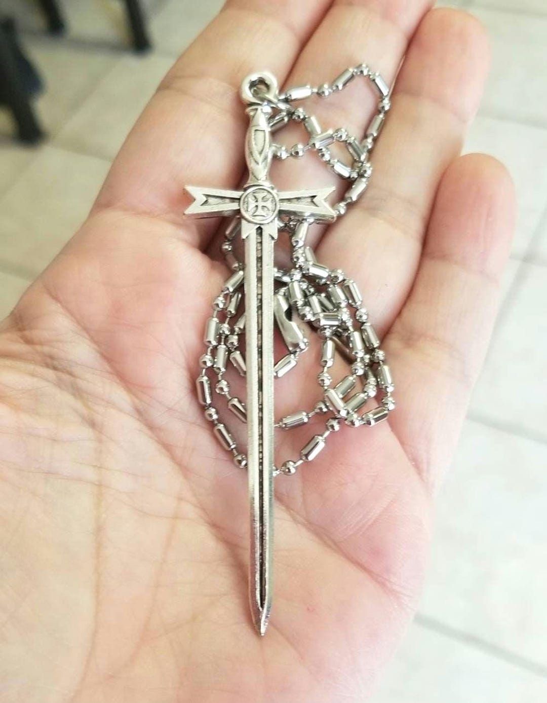 小物 Knights Templar brass sword chain Knights Templar sword chain
