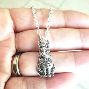 Silver Bunny Necklace, Silver Rabbit Necklace, Easter Bunny, Easter Jewelry, Easter Necklace, Bunny Necklace, Easter Bunny Pendant