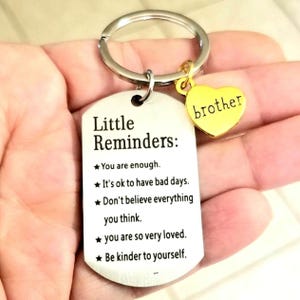 Brother Keychain, Brother Inspirational Gift, Brother Gift, Brother Key Ring, Brother Gifts, Inspirational Gifts, Brothers, Brother Sister
