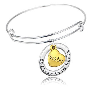 Sister In Heaven Bracelet, Sister Memorial Jewelry, Sister In Memory Gift, Sister Loss Gift, Loss of Sister, Sister Passing Gift, Sisters