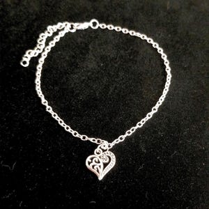 Silver Heart Anklet, Heart Ankle Bracelet, Heart Charm Anklet, Heart Anklet, Womens Ankle Bracelets, Anklet for Women, Gift for Her, Anklets