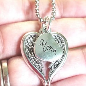 Mutter im Himmel Halskette, Mom Erinnerung Geschenk, Verlust der Mutter Geschenk, Sohn Geschenk, Mutter im Gedächtnis Schmuck, Herren Halskette, Verlust der Mutter, Mutter Sohn