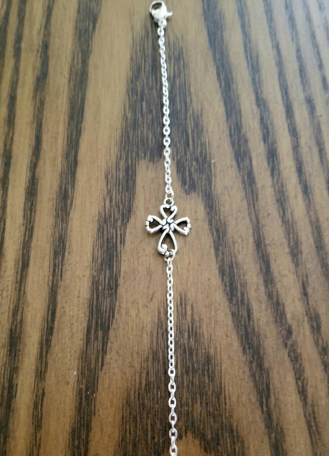 Cross Bracelet, Silver Cross Bracelet, Cross Bracelet for Cross Bracelet, Silver Cross Bracelet, Cross Bracelet for