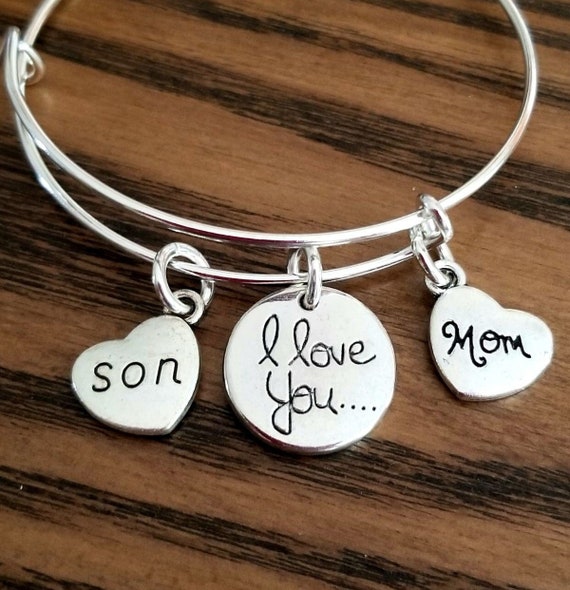 personalized stacking bangle set for mom, love you forever | LLdesigns –  Lisa Lehmann Designs