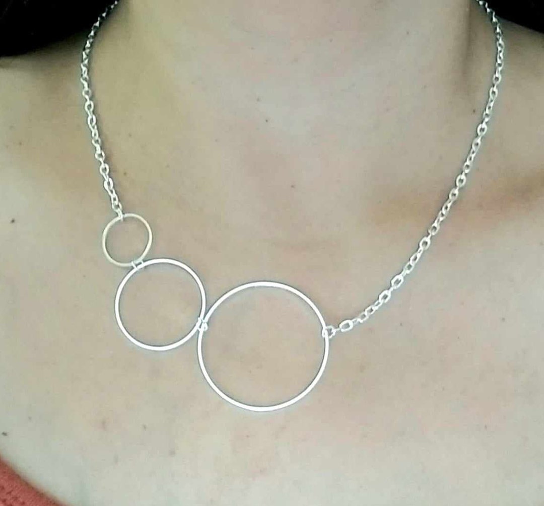 Oval Circle Abrstact Necklace main image 1
