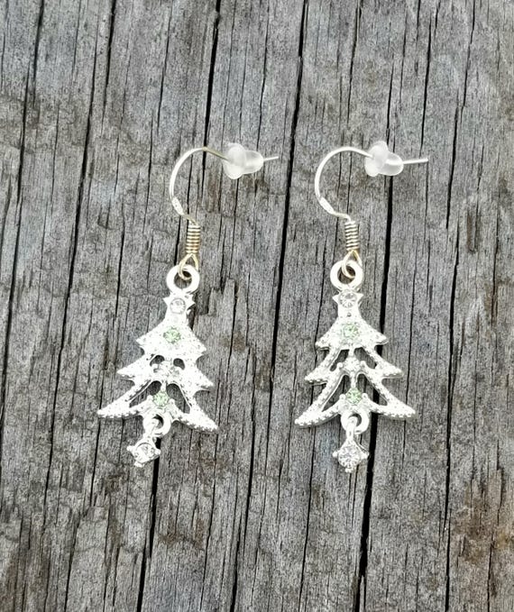 Orecchini Pendenti Albero Di Natale Con Strass: Gioielli A Forma Di Albero Per Donna, 4,5 Cm