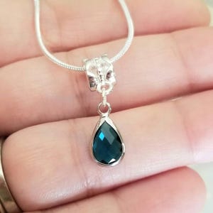 Sterling Silver Blue Topaz Pendant Necklace, Blue Topaz Jewelry, Blue Topaz Necklace, Sterling Silver Necklace, Blue Topaz Jewelry image 1