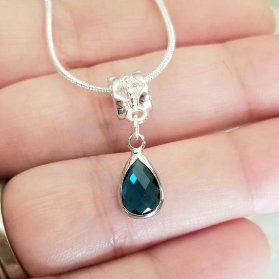 Sterling Silver Blue Topaz Pendant Necklace, Blue Topaz Jewelry, Blue Topaz Necklace, Sterling Silver Necklace, Blue Topaz Jewelry
