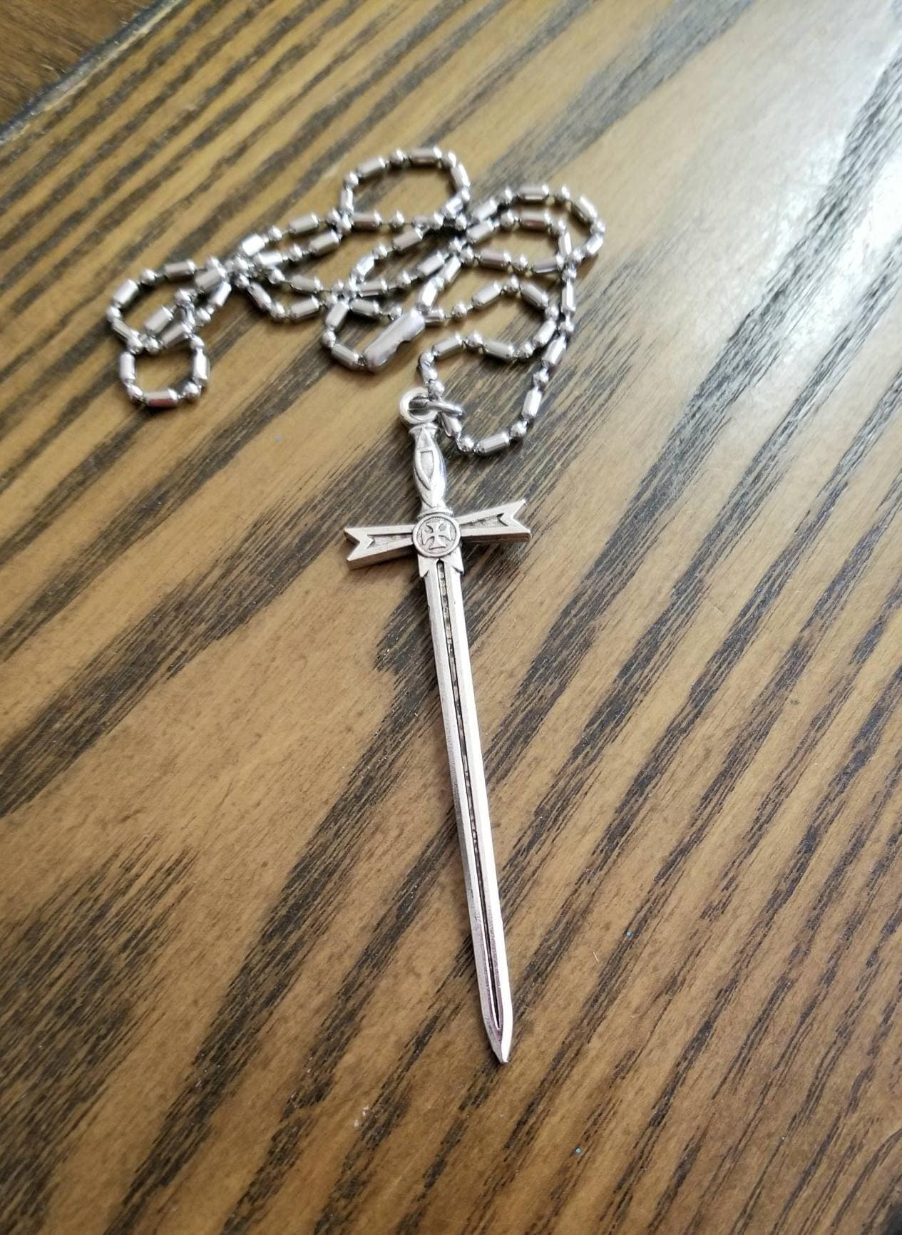 Knights Templar Necklace, Knights Templar Sword Necklace