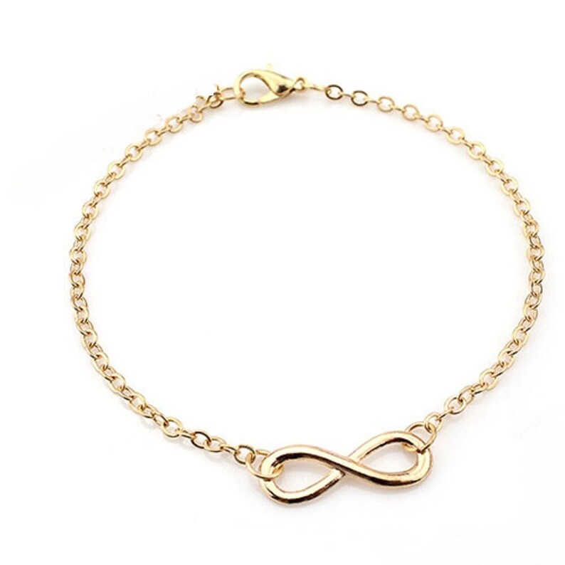 Gold Ankle Bracelet Gold Infinity Anklet Infinity Jewelry Etsy