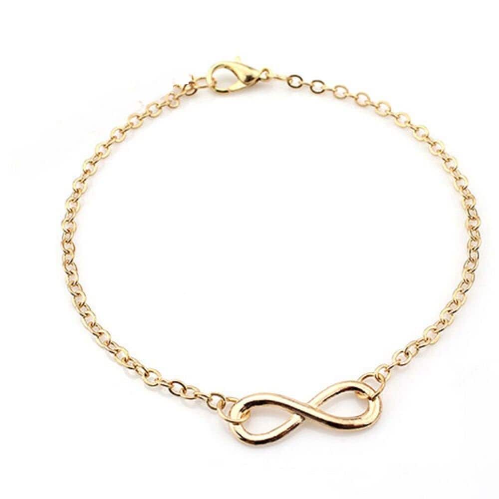 Gold Ankle Bracelet, Gold Infinity Anklet, Infinity Jewelry