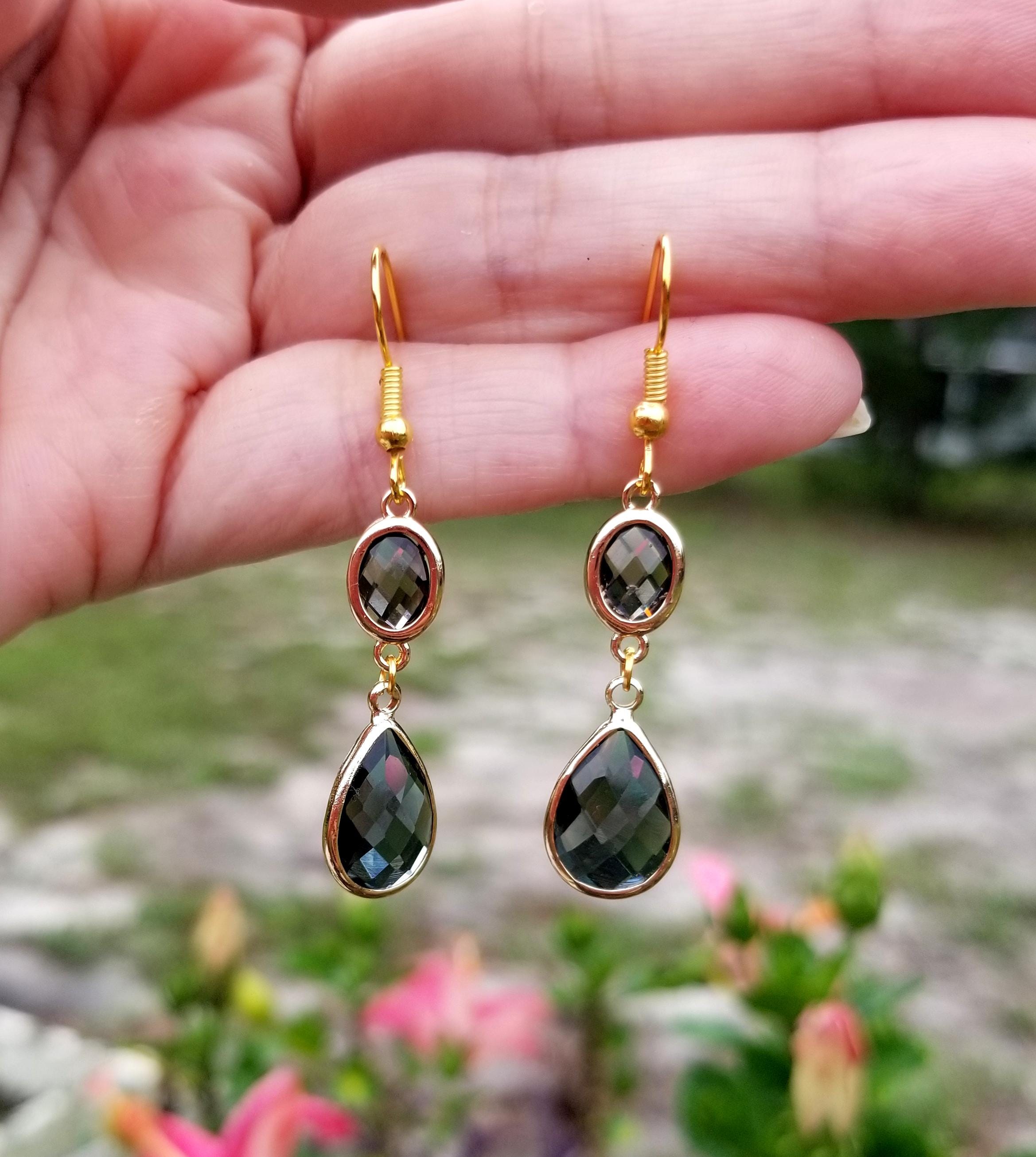 アクセサリー r.alagan KNOT SMOKY QUARTZ EARRINGS Smoky Topaz Earrings- Smoky Quartz Earrings- Quartz Earrings