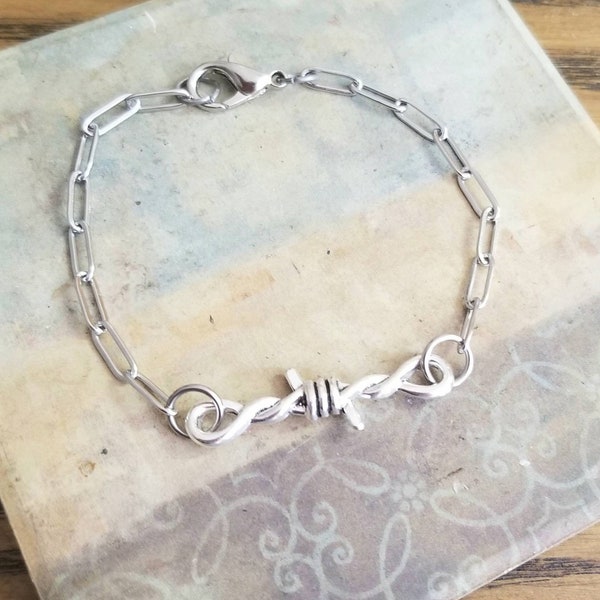 Barbed Wire Bracelet Etsy