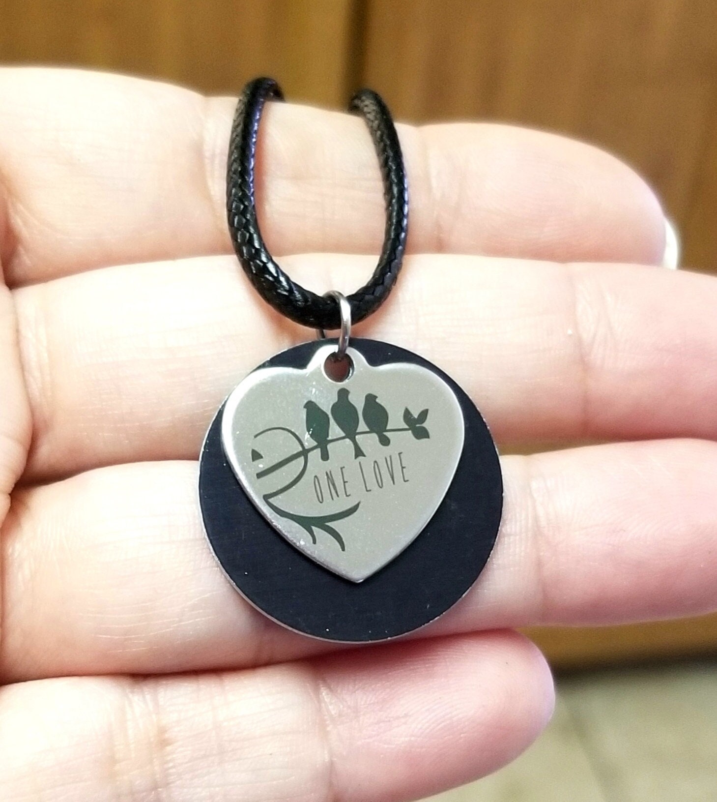 One Love Necklace One Love Pendant Necklace One Love Bracelet Rasta Music Lover Gift One Love Jewelry Three Little Birds Reggae